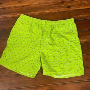 Southern Pines golf flag printed elastic waist lined swim shorts trunks sz XXL